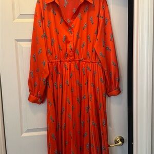 Orange Zebra 🦓 Women's Dress